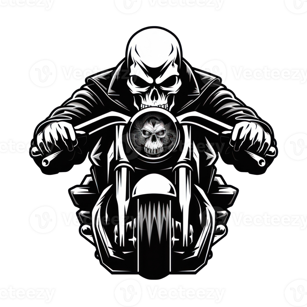 Black motorcycle club logo isolated png