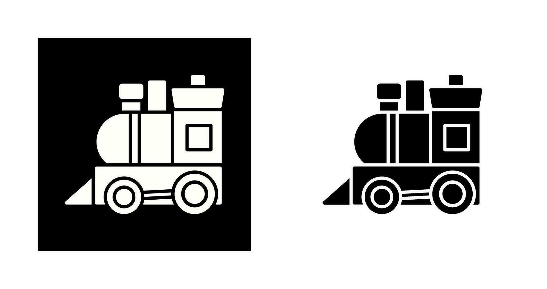 icono de vector de tren de juguete