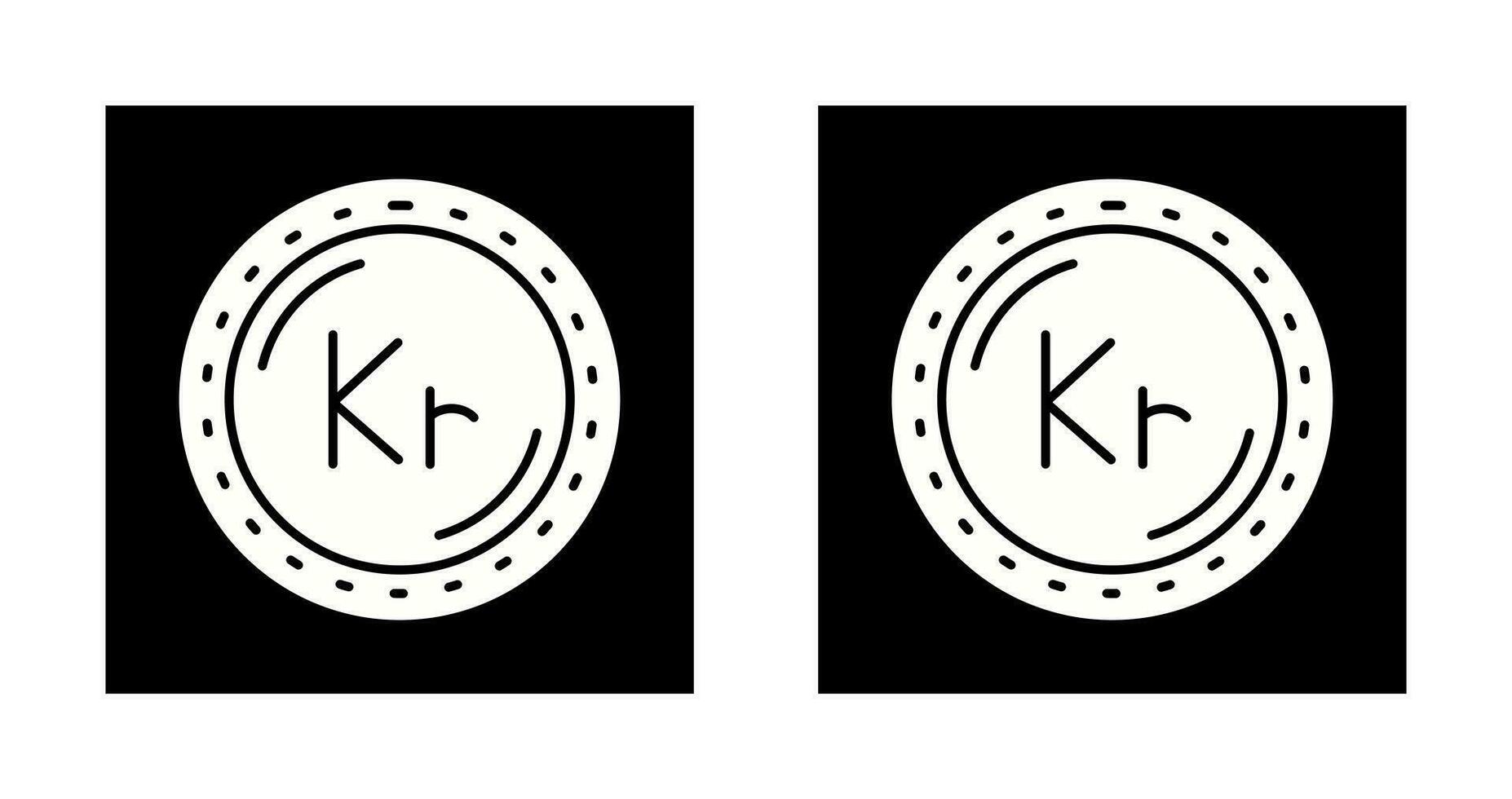 Krone Currency Vector Icon