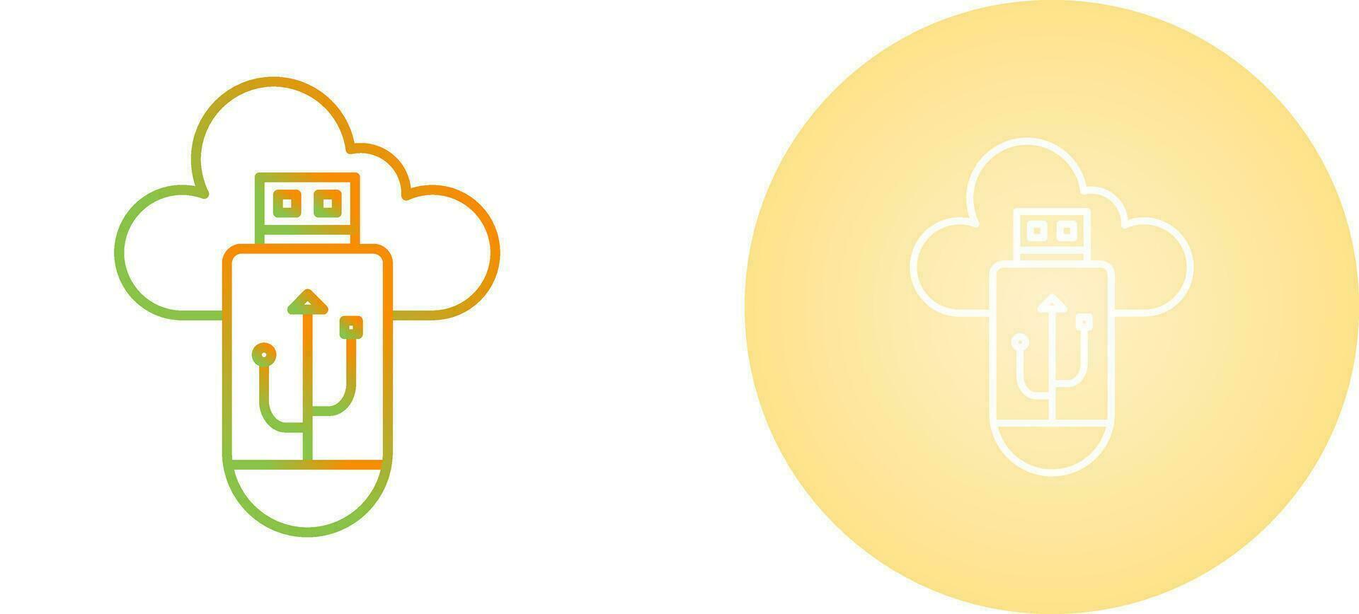 Usb Cloud Vector Icon