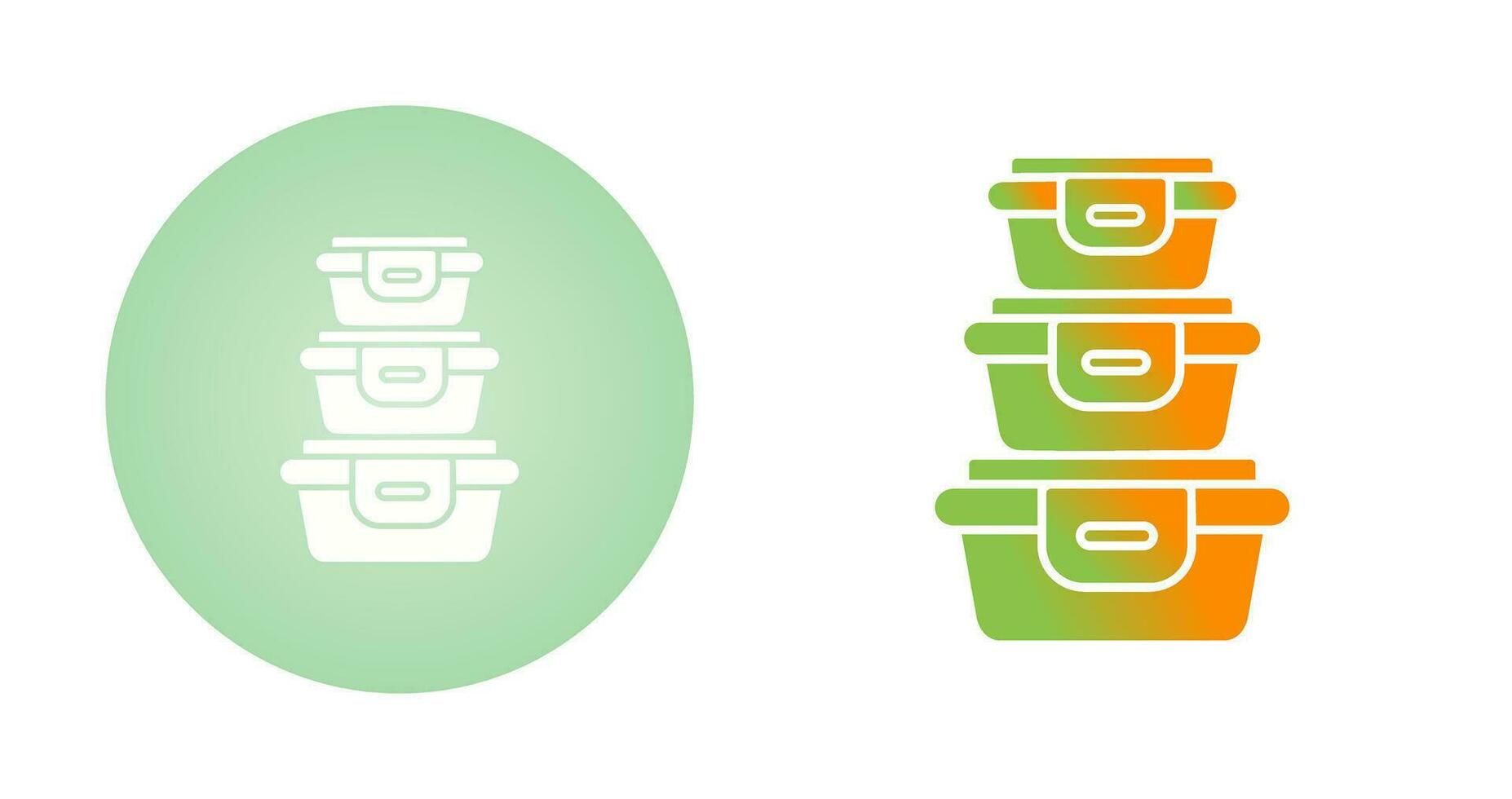 Plastic Food Container Vector Icon