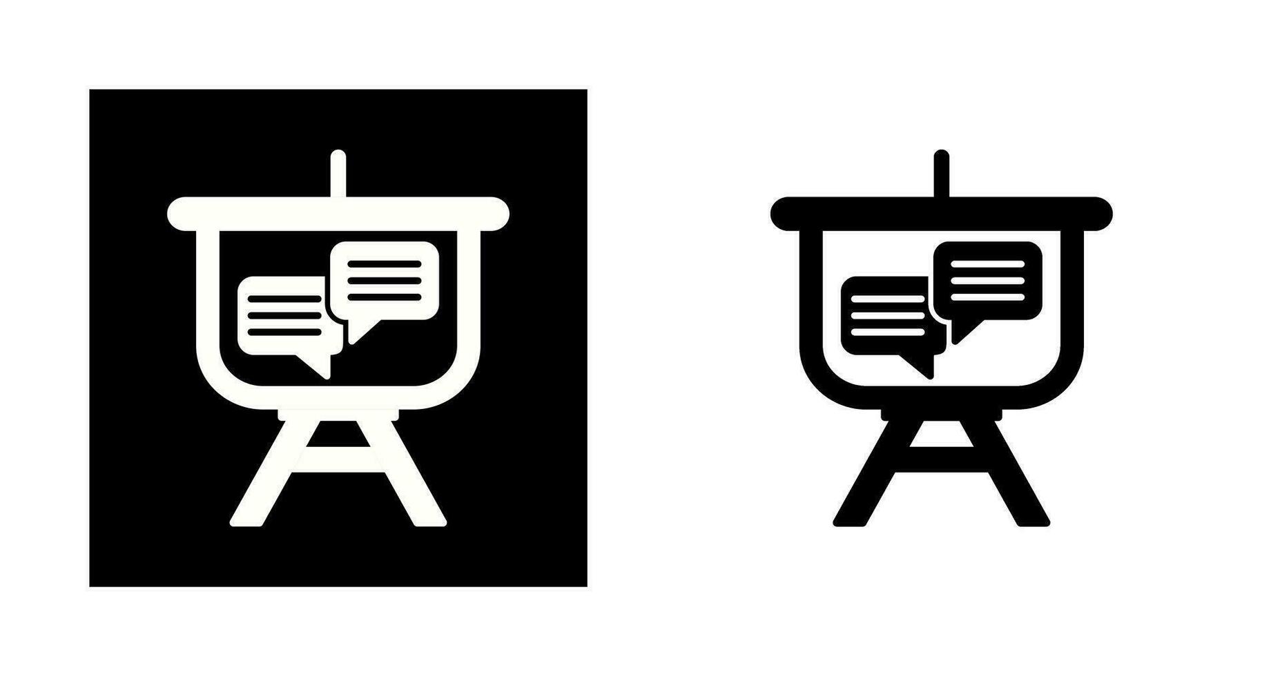 Chat Presentation Vector Icon