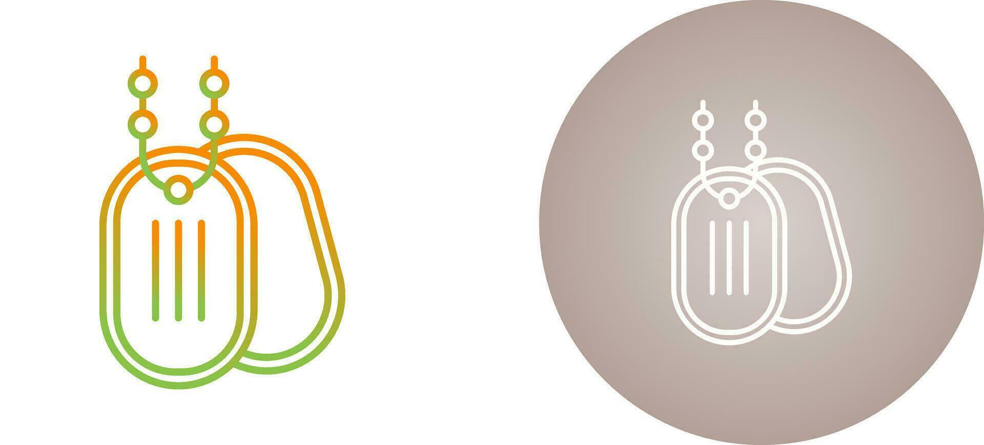 Army Dog Tag Vector Icon