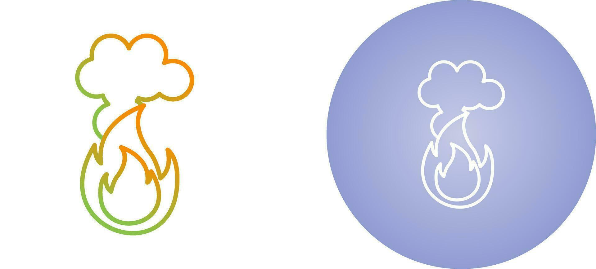 Fire Pollution Vector Icon