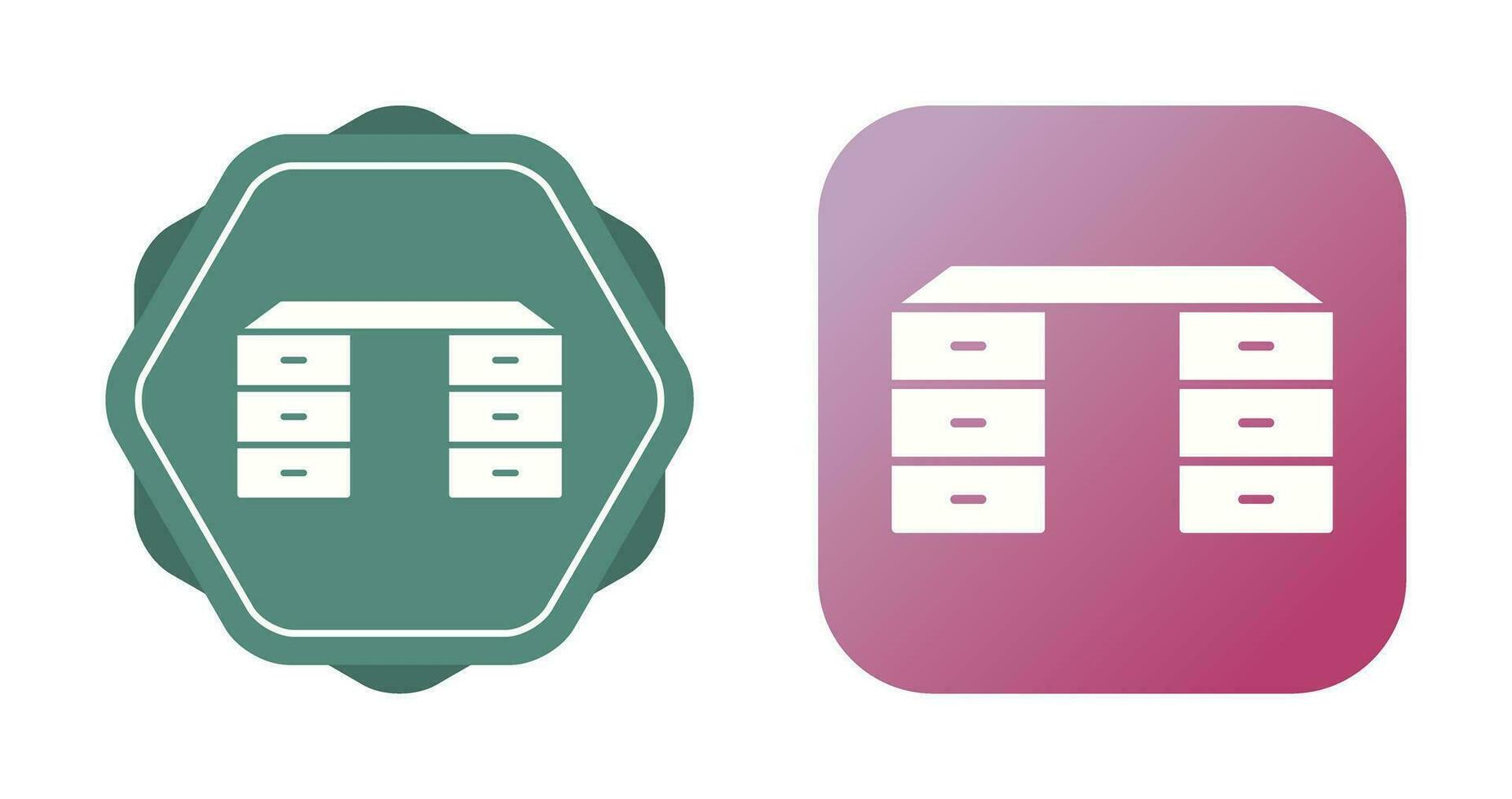 Table with Drawers Vector Icon