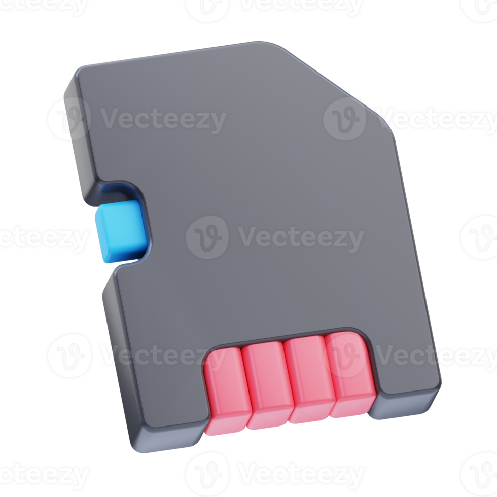 SD cartão 3d ilustração png