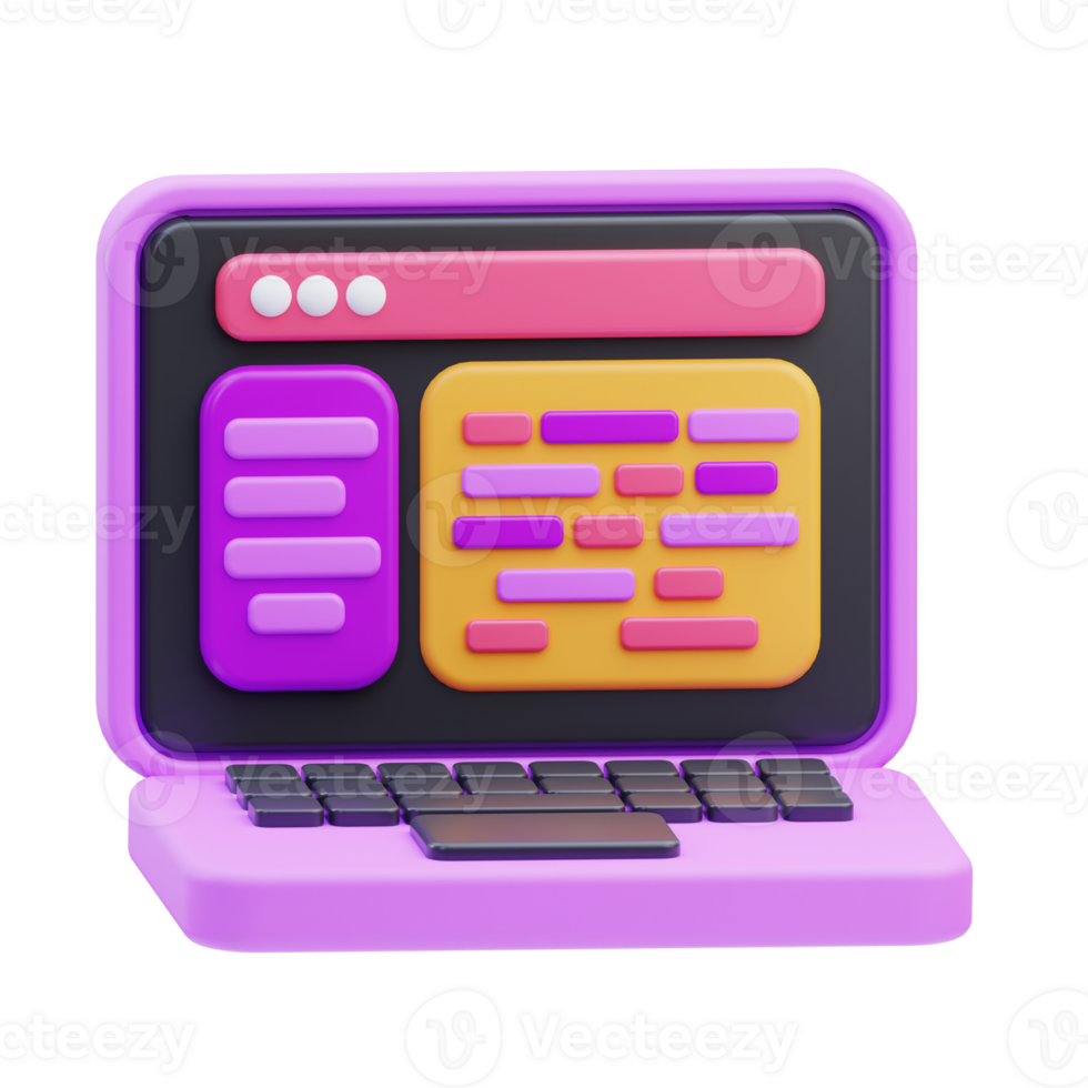Back end Development 3D Illustration png