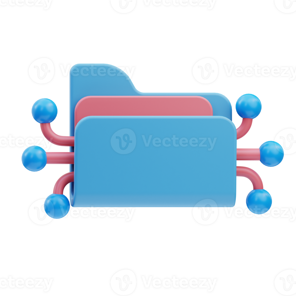 gegevens verwerken 3d illustratie png