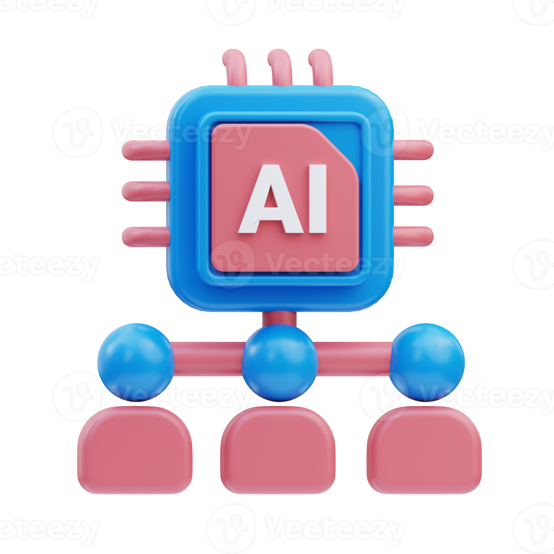 AI Algorithm 3D Illustration 27113276 PNG