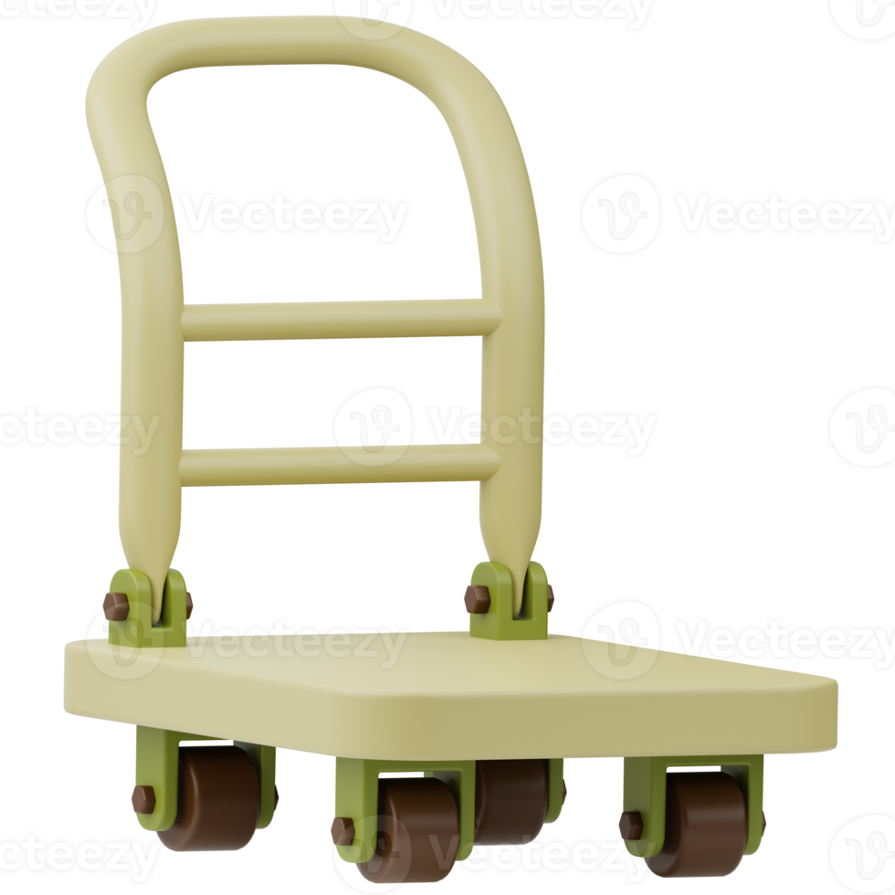 Trolley Shopping market 3D Illustration png