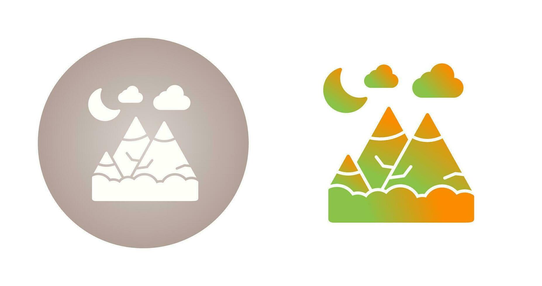 icono de vector de montañas