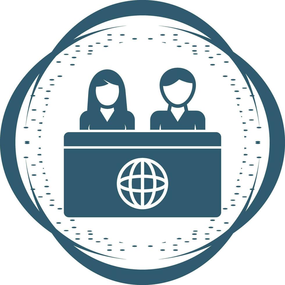 Anchors on News Desk Vector Icon