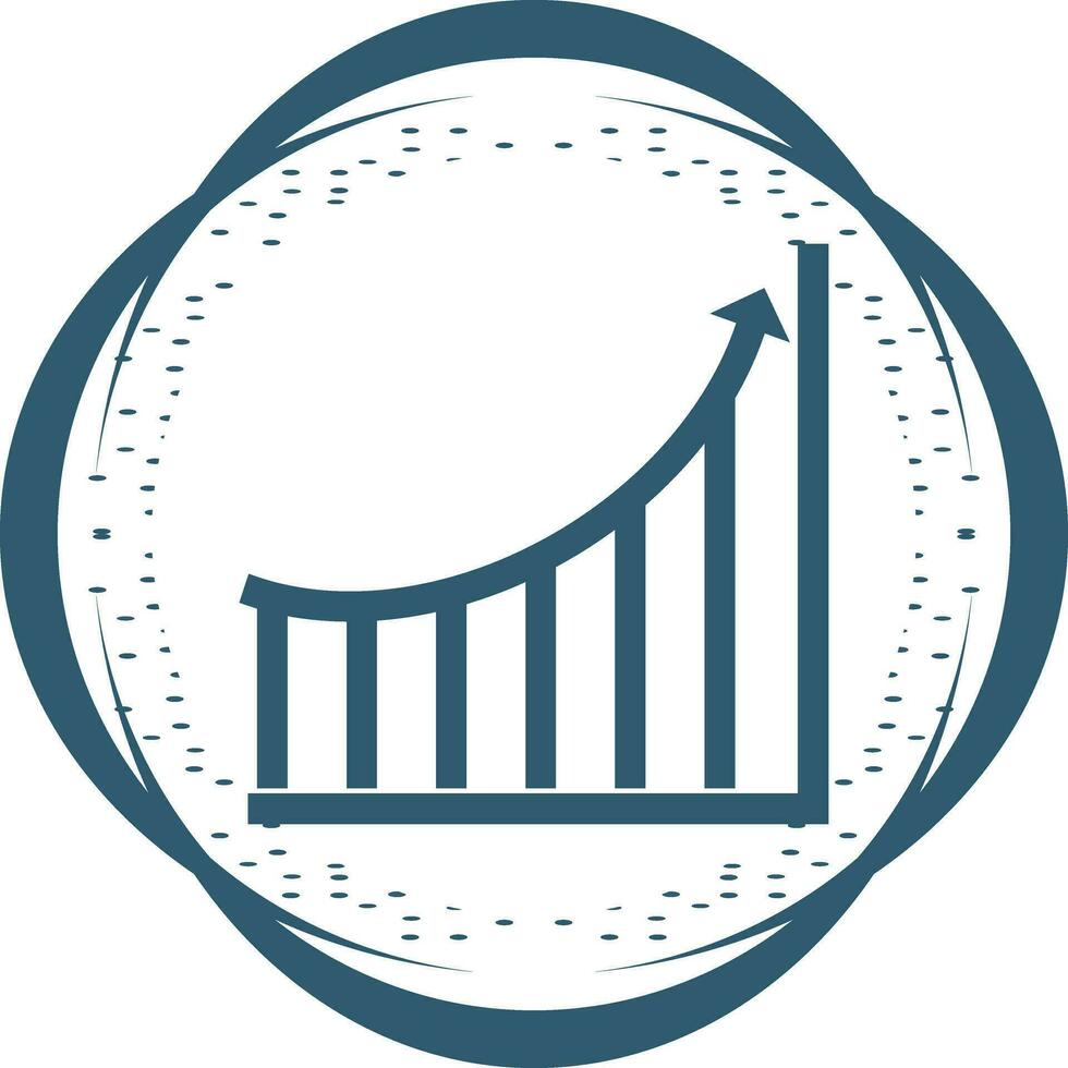 Increasing Graph Vector Icon