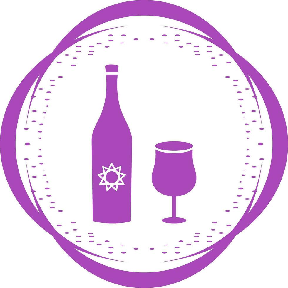 copa y vino vector icono