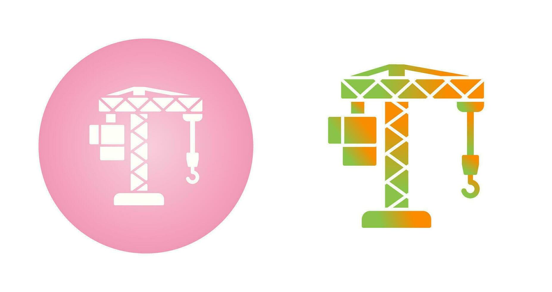 Crane Lifting Vector Icon