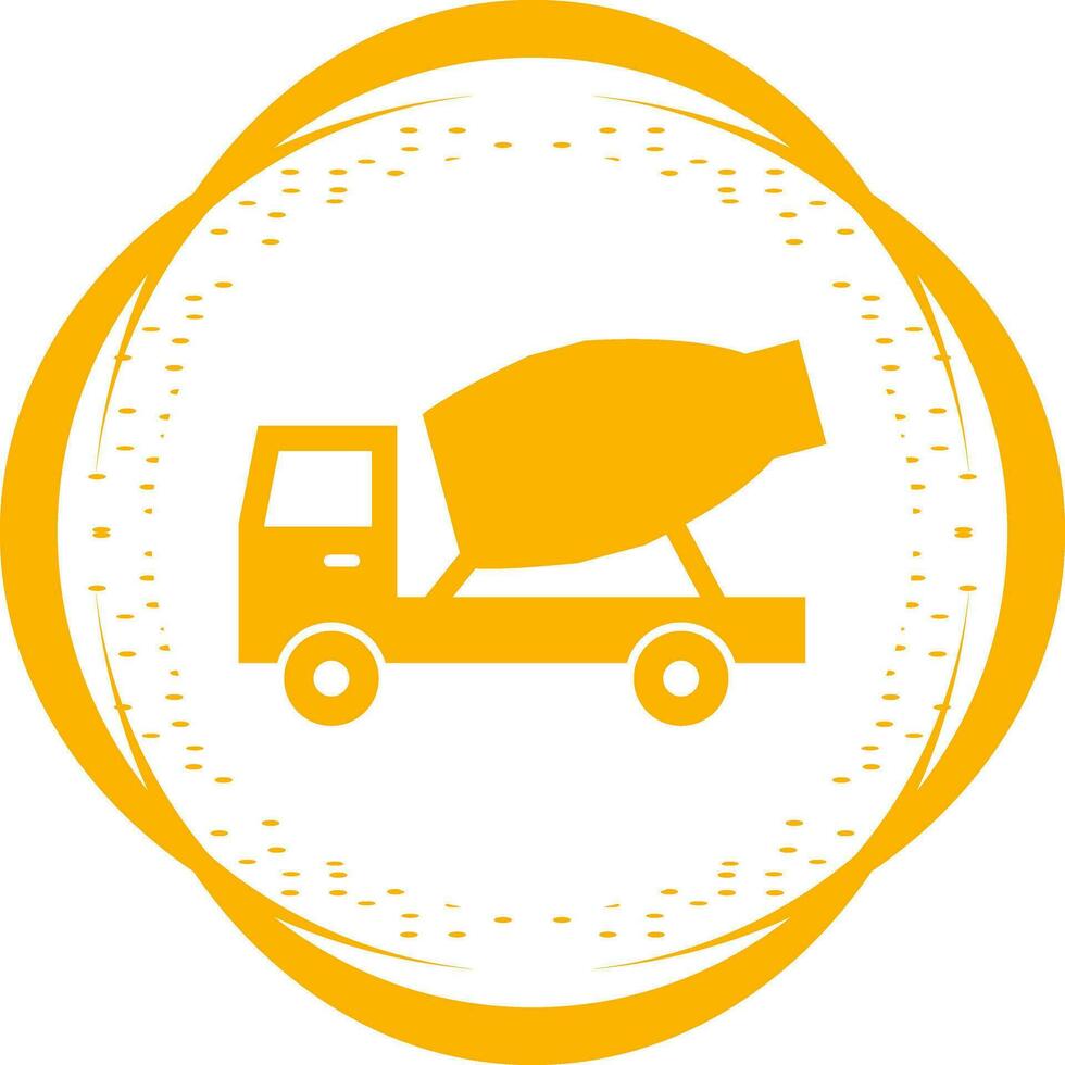 Cement Mixer Truck Vector Icon