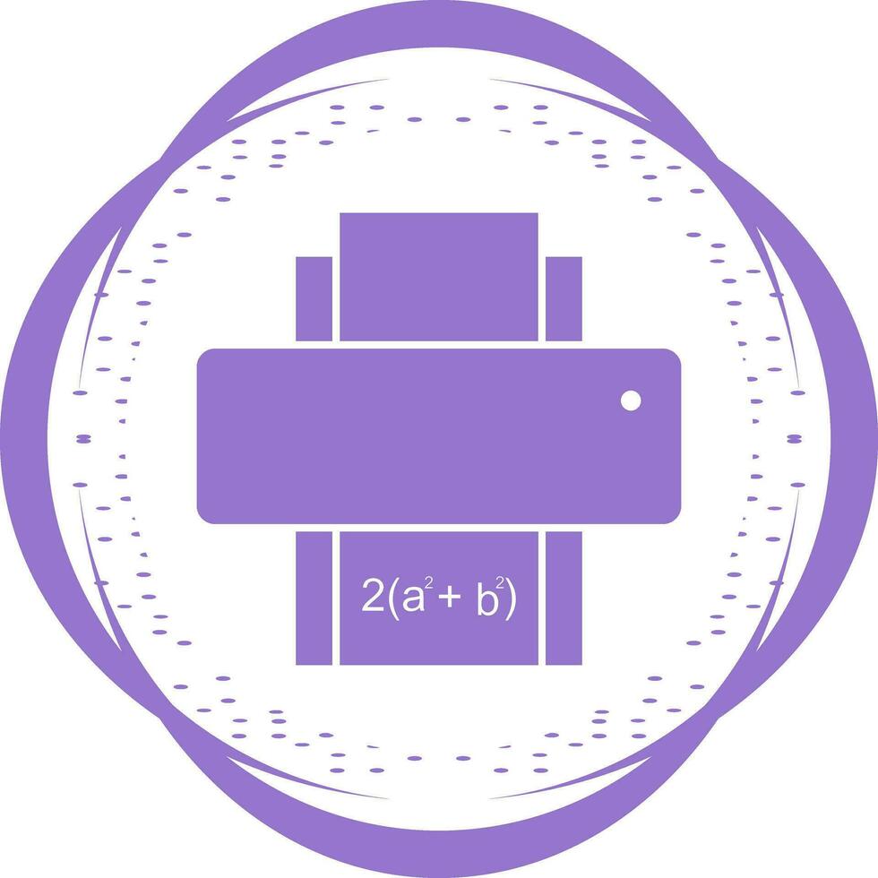 Print Math Sheet Vector Icon