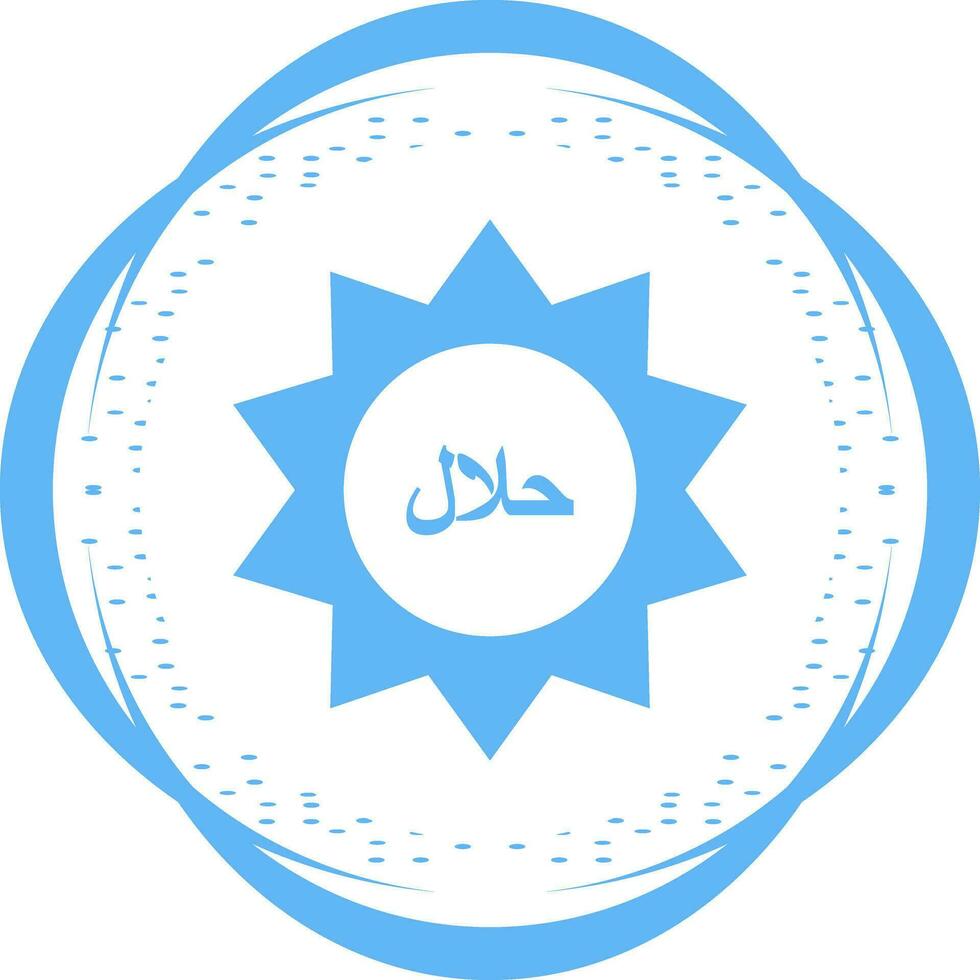 Halal Sticker Vector Icon