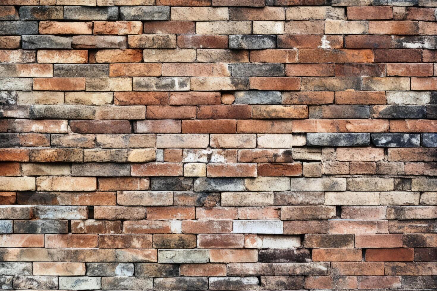 Mesmerizing brick wall texture created with technology. photo