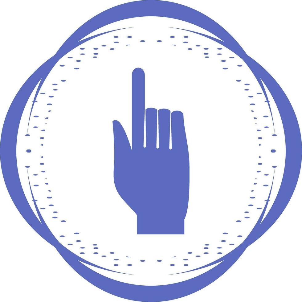 Raised Finger Vector Icon