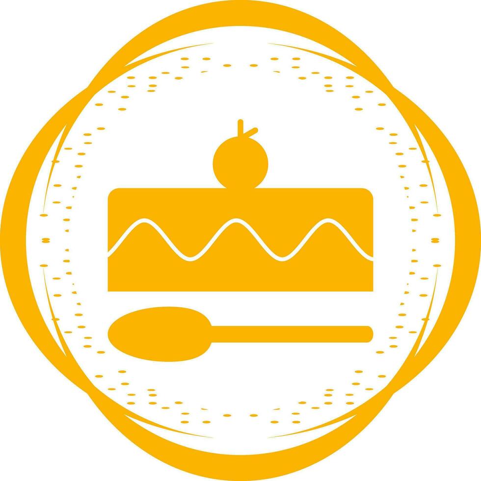 Chocolate cake piece Vector Icon