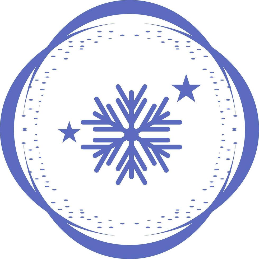 icono de vector de copos de nieve