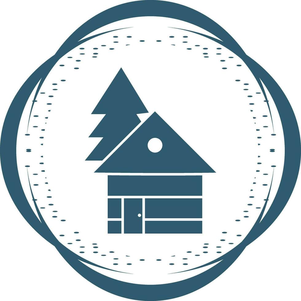Wood Cabin Vector Icon