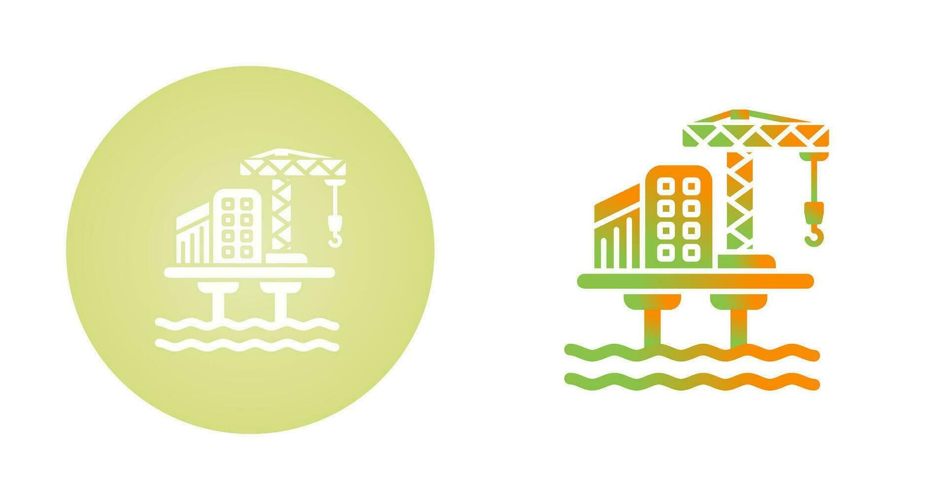 Oil Platform Vector Icon