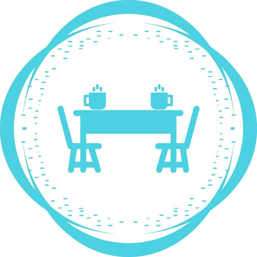 icono de vector de mesa de comedor