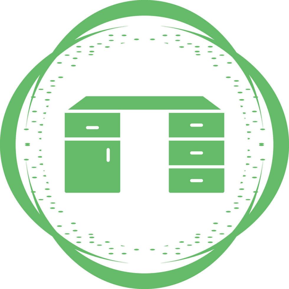 Table with Drawers Vector Icon