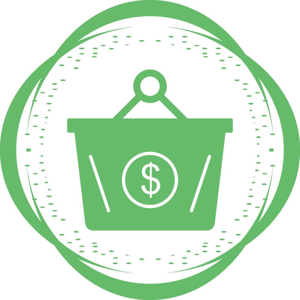 Dollar Basket Vector Icon