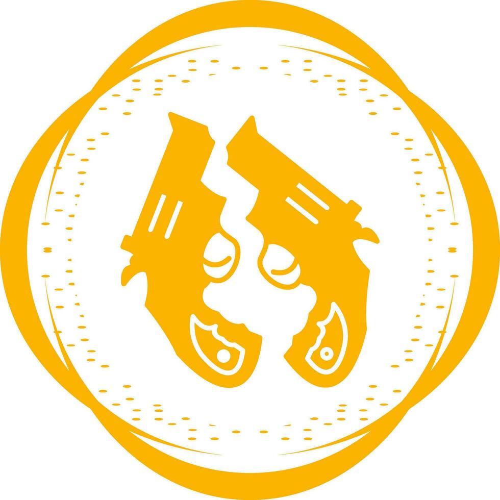 Two Guns Vector Icon