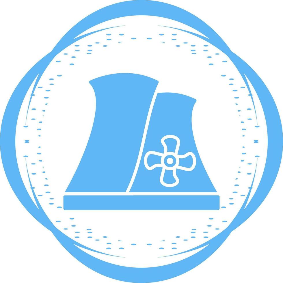 icono de vector de planta nuclear