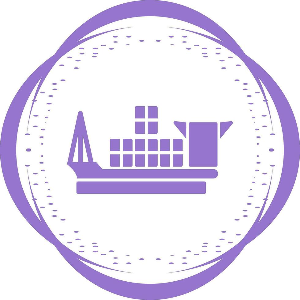 Cargo Ship Vector Icon