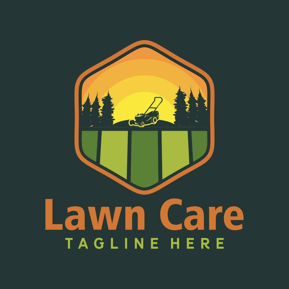 Lawn care Logo Vector Illustration