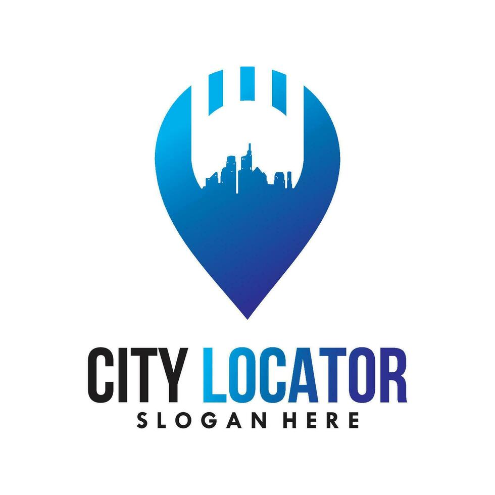 City locator design vector template