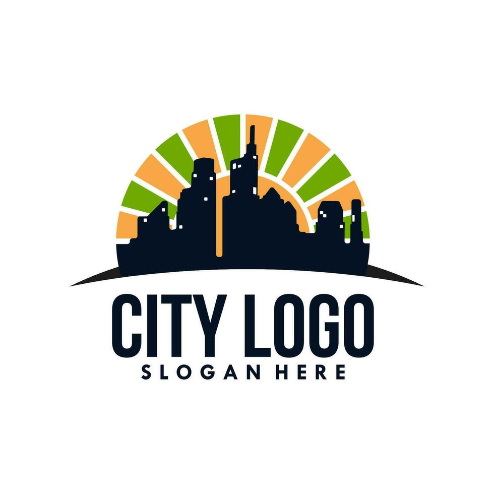 ciudad logo diseño prima vector