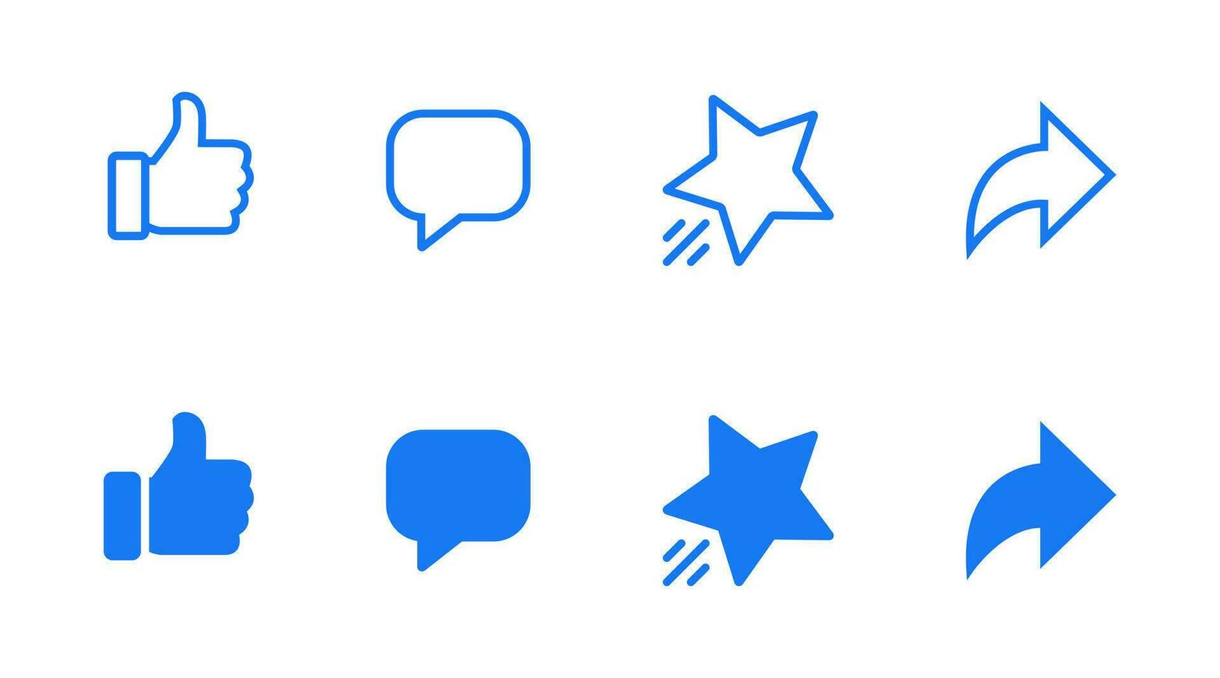 como, comentario, dar, y compartir icono vector. social medios de comunicación enviar elementos vector