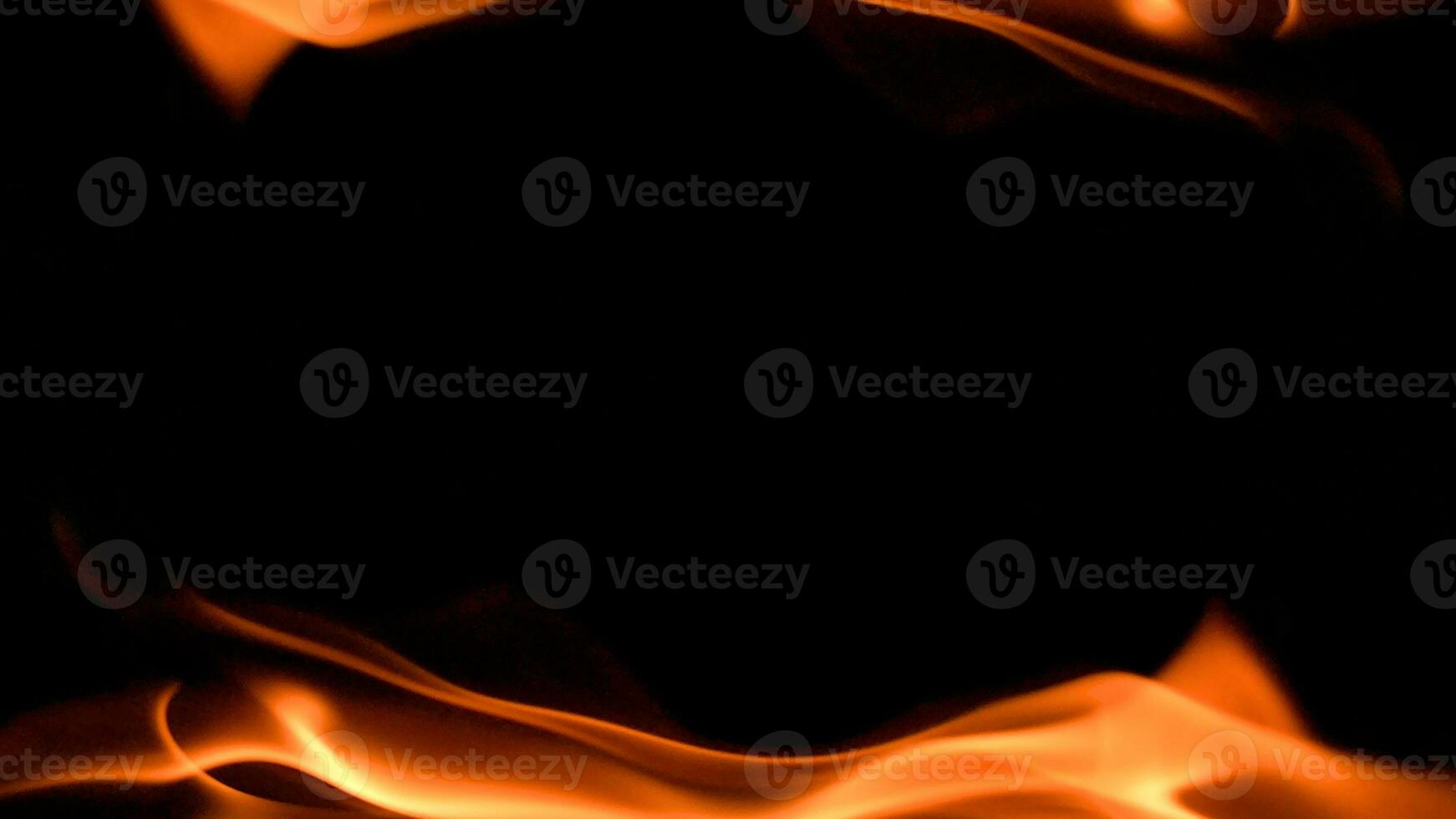 fire background burning flame frame on a black background photo