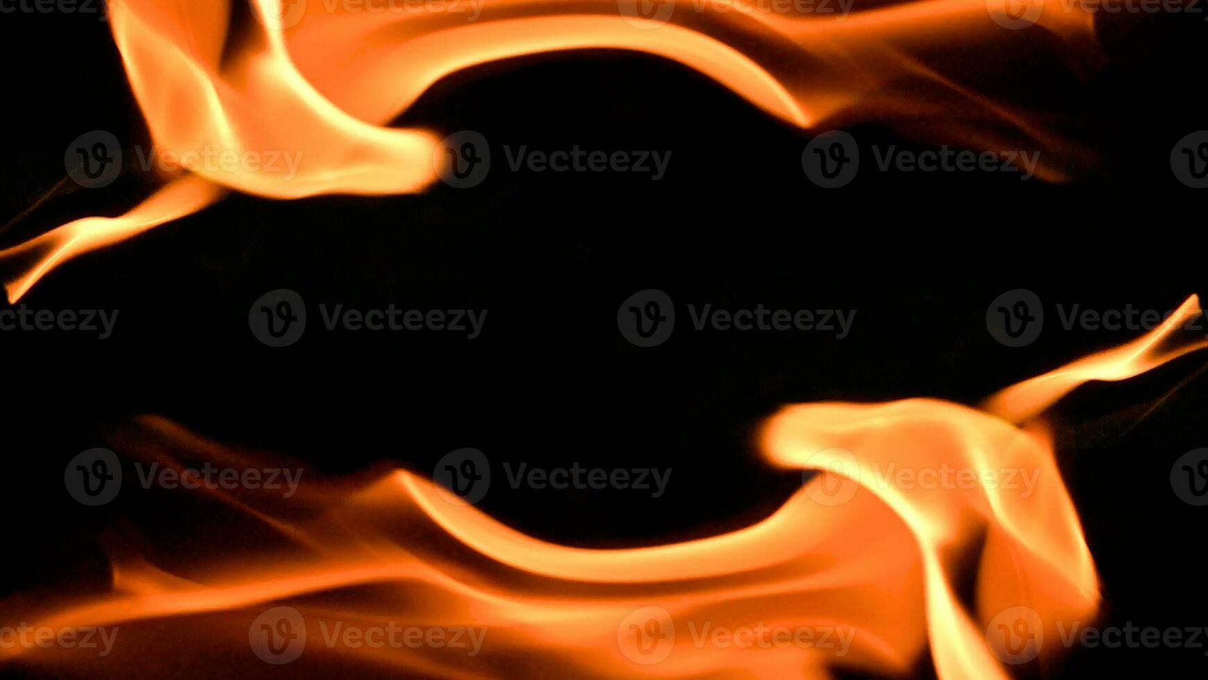 fire background burning flame frame on a black background photo