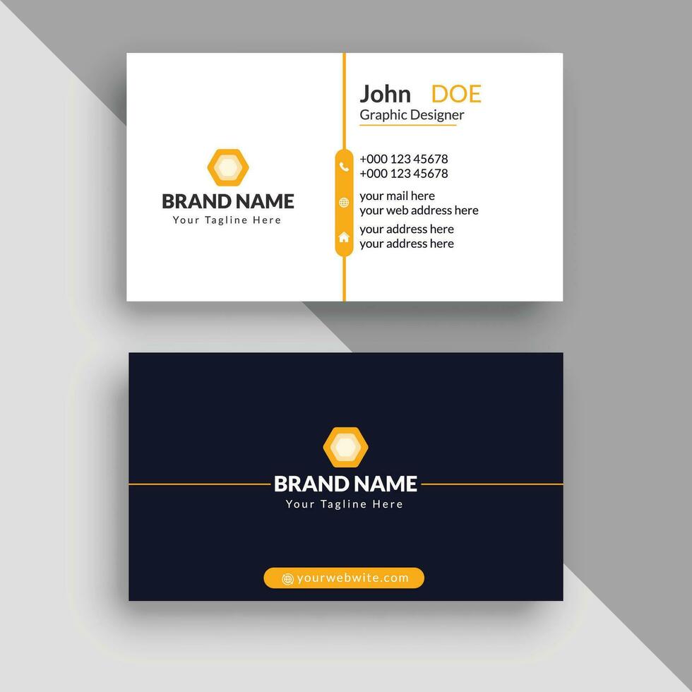 Professional business card design vector