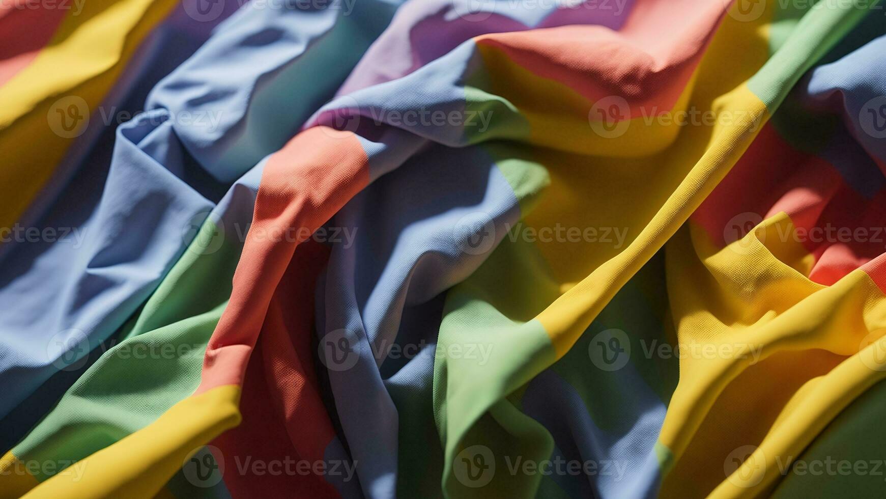 Colorful fabric background, Close up of multicolored fabric ai generated photo
