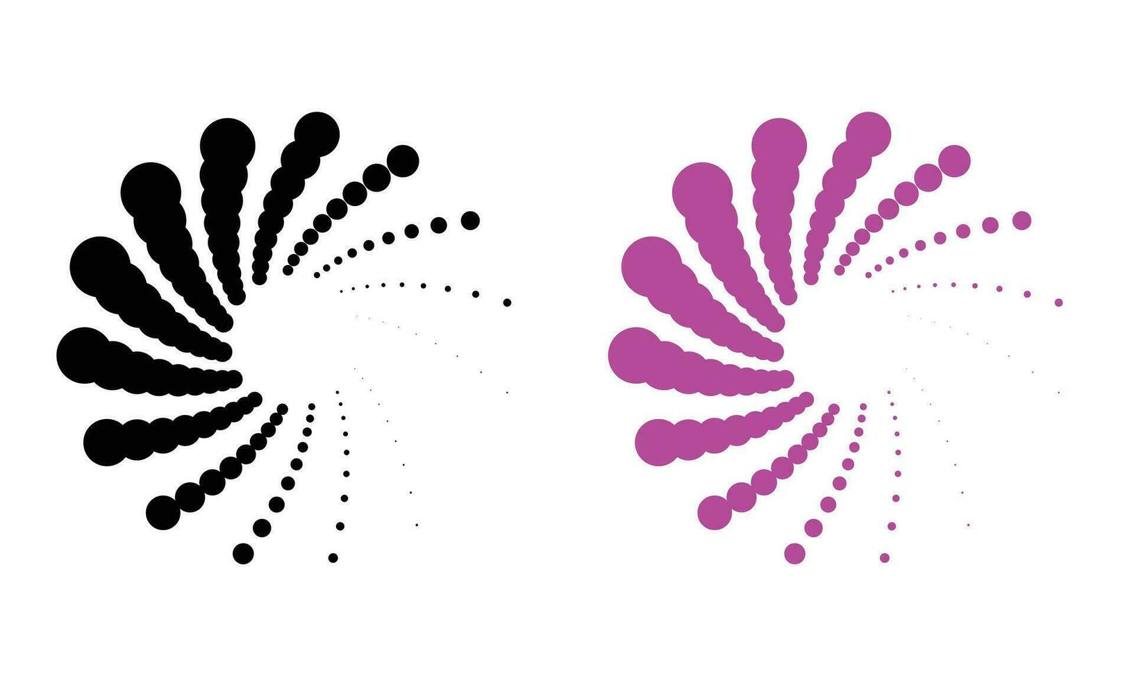 Abstract background colorful spots halftone dot pattern on white background swirl illustration Vector