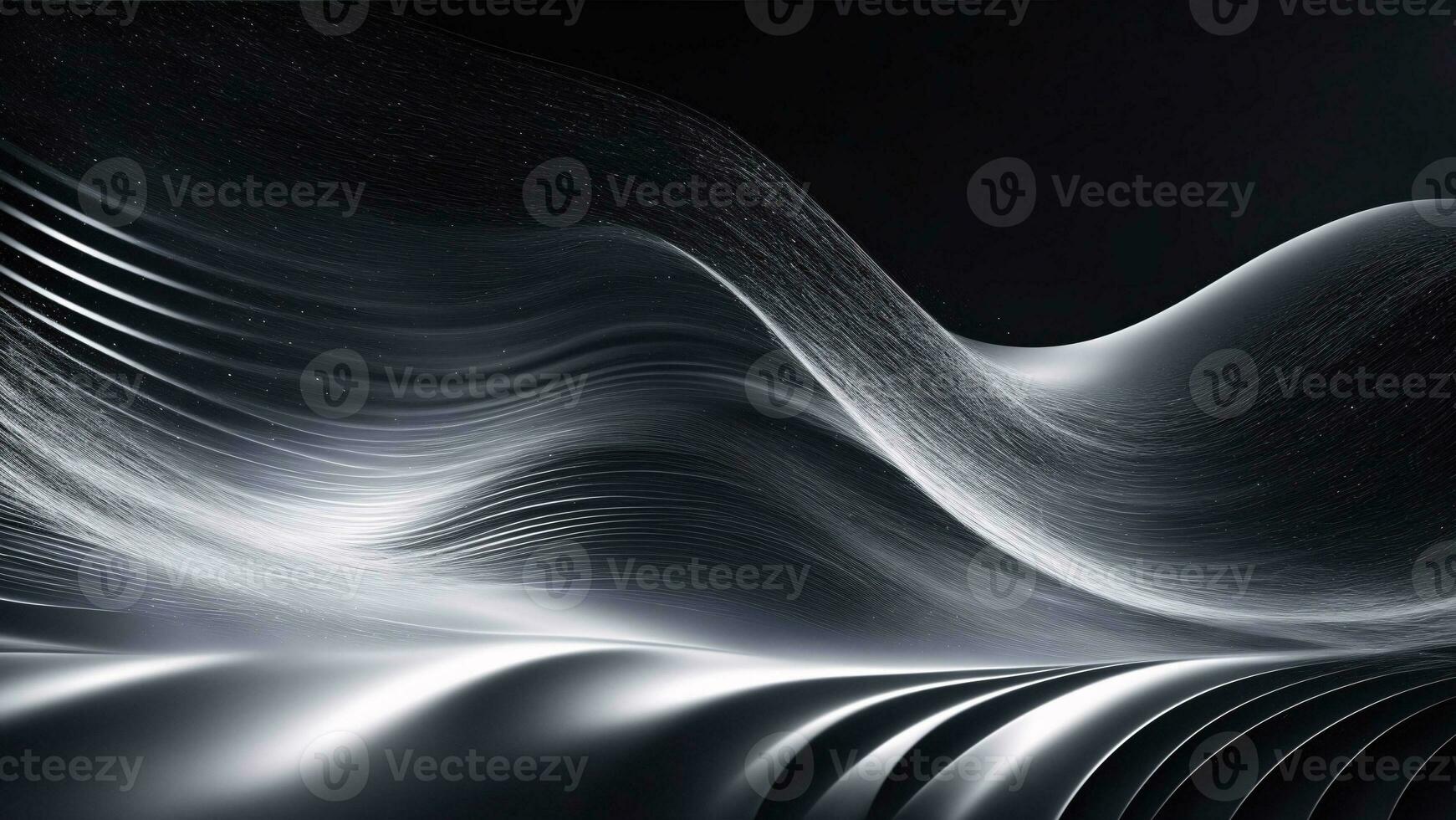 Abstract background for elegant design cover or fantasy composition, silver wave line ai generated photo