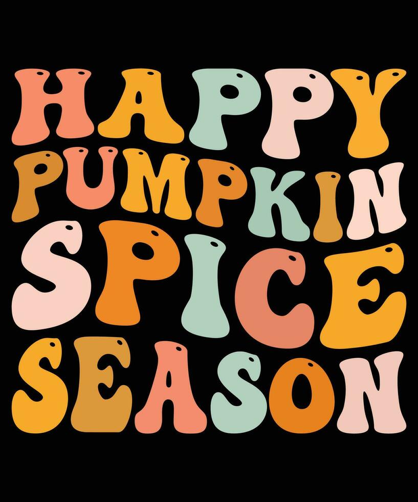 Happy pumpkin spice season Halloween t-shirt design vector