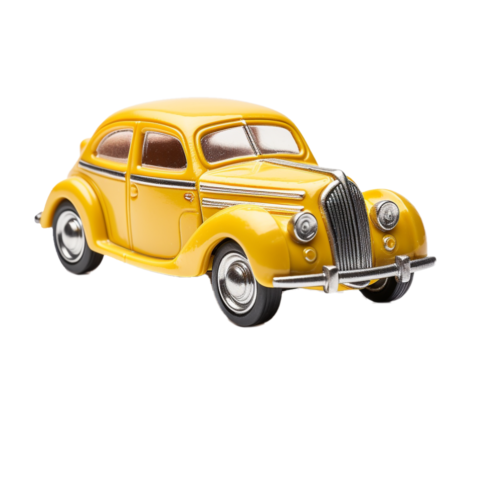 a velho amarelo carro generativo ai png