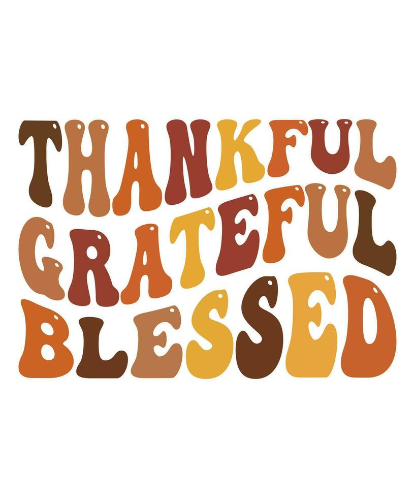 Thankful grateful blessed fall day t-shirt design vector