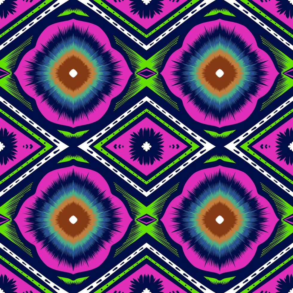 Seamless geometric folklore ornament, Tribal ethnic texture. Seamless striped pattern in Aztec style, Figure tribal embroidery, Scandinavian, Ikat pattern photo