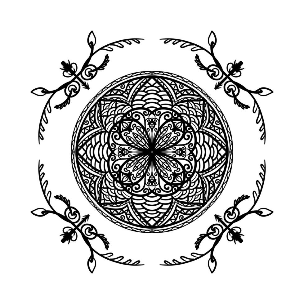 Mandalas for coloring book. Decorative round ornaments. Unusual flower shape. Oriental pattern, illustration, Mandala patterns. Weave design elements. Coloring book page photo
