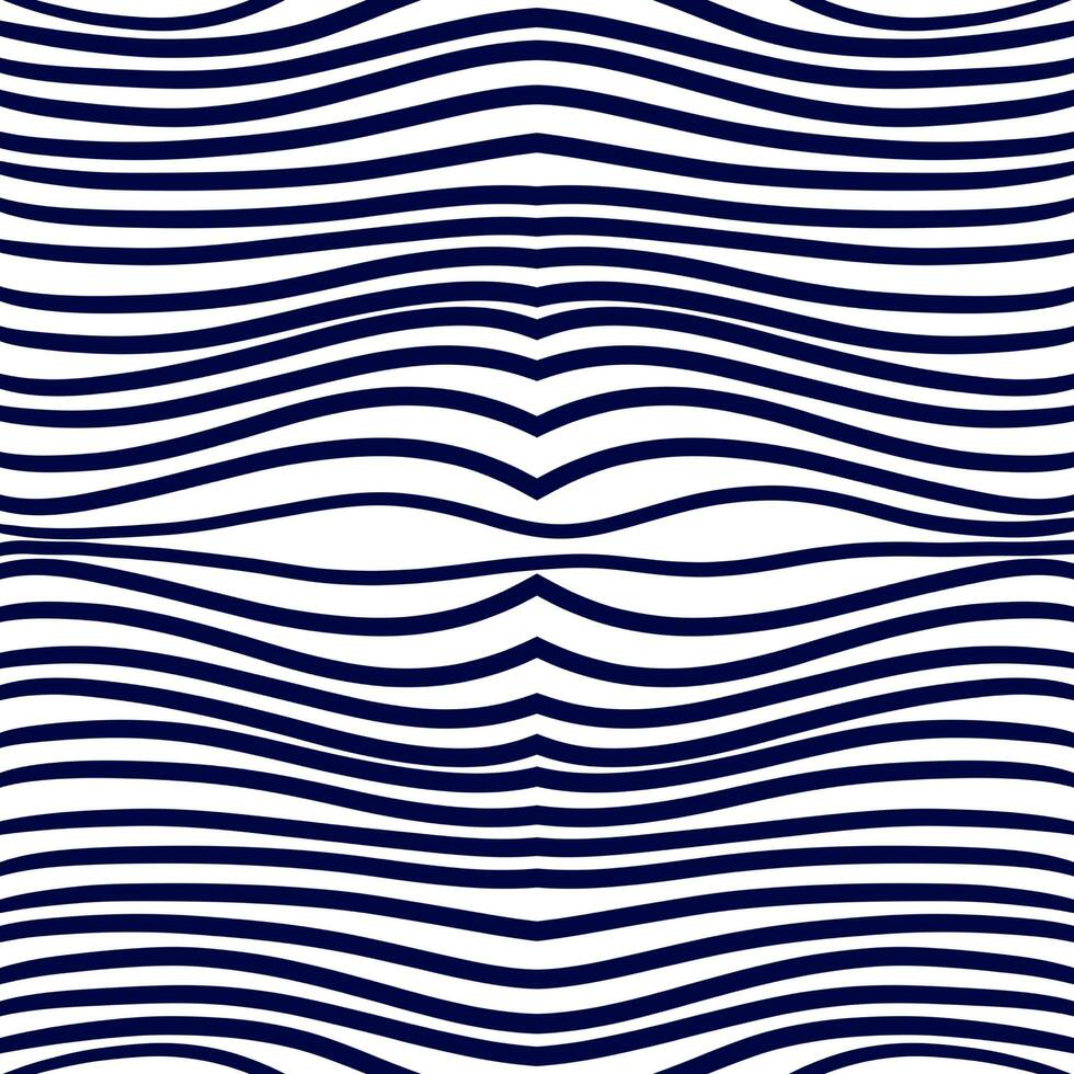 Seamless pattern Retro stripe pattern waves ripple with navy blue parallel stripe. Illustration background suitable for fashion textiles, graphics photo